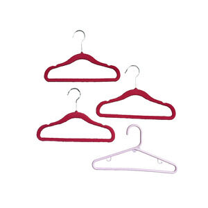 3 ONLY Hangers 11" Children's Pink Slim-Line Hangers + One Pink Plastic hangar